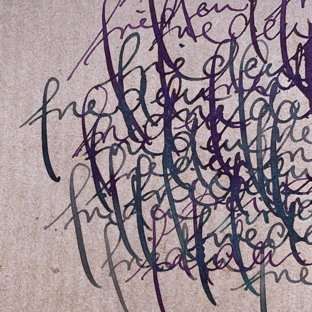 Freie Kalligrafie. Schrift wird Ornament 14.03.2026 – Bild 4